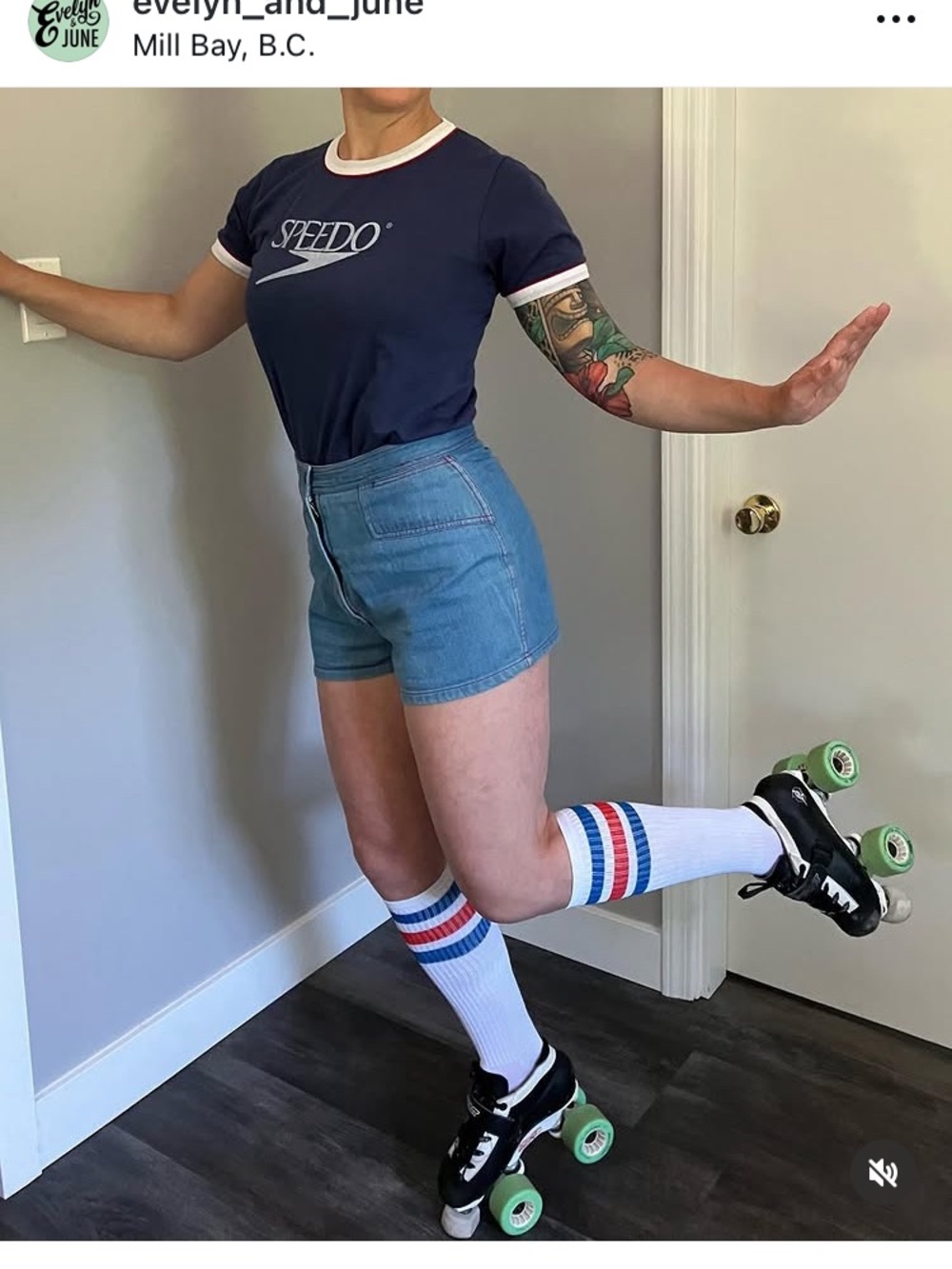 Vintage Light Blue High Waist Denim Shorts